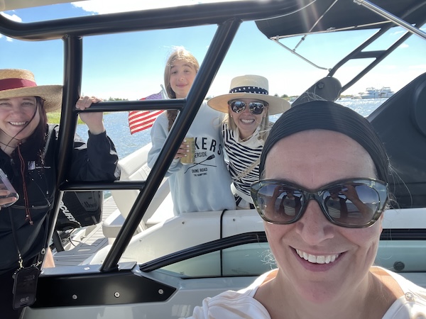 Boating with friends at Great Gunn on Labor Day 2025